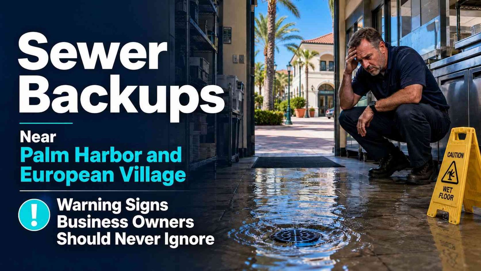 Sewer backups near Palm Harbor and European Village businesses